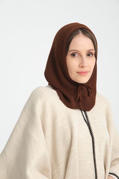 T Crazy T-Crazy Knitwear Thin Woven Balaclava Ribbed Knitwear Knitted Hooded Beanie, Hijab Beanie Knitwear Headgear