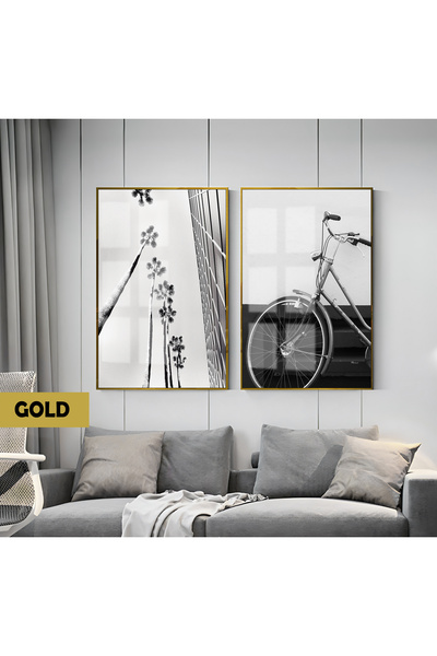 Harikabirev HARİKABİREV | SET BICICLETA COMBINAT NEGRU&ALB | TABLO DE STICLA ...