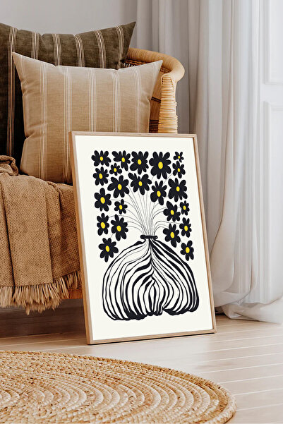 Dekorsiahome Masa dintr-o bucată cu cadru din lemn pentru sufragerie, sufrage...