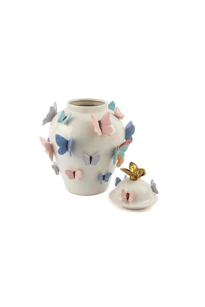 Mikasa Moor Butterfly Lid Cube Vase 28X37Cm