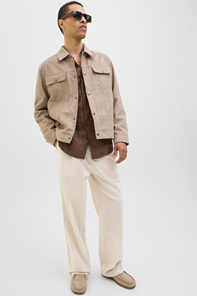 Jack & Jones Erkek Keten Karisimli Pileli Pantolon - Bill