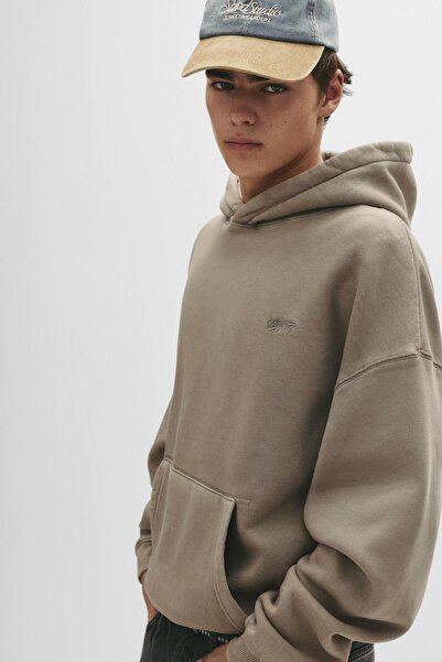 Pull & Bear Kapüşonlu STWD Yamalı Sweatshirt