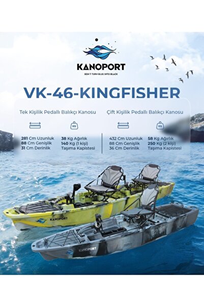 KANOPORT KİNGFİSHER ÇİFT KİŞİLİK BALIKÇI KANOSU