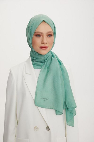 Armine Outlet, Organic Cotton Shawl - 422 - Water Green