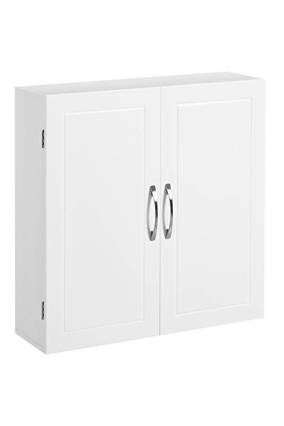 VASAGLE Dulap de baie suspendat cu 2 rafturi reglabile, stil scandinav, 60x18...