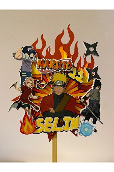 Naruto Temalı Kişiselleştirilmiş Cake Topper | Kişiye Özel Doğum Günü Pasta Süsü