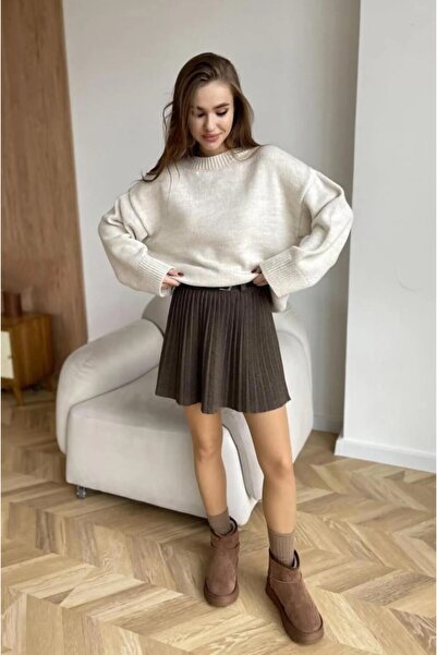 Dier Moda Crew Neck Oversize Sweater Sweater Fmoda1972