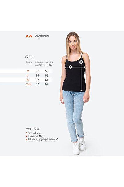 Happy Fox Cotton Women's Strap 2-Piece Undershirt Black-White