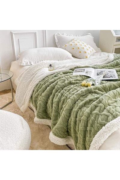 OEM Double blanket cocolino knitted type, with embossed pattern, , PBT1, 200X230 cm, 3 kg