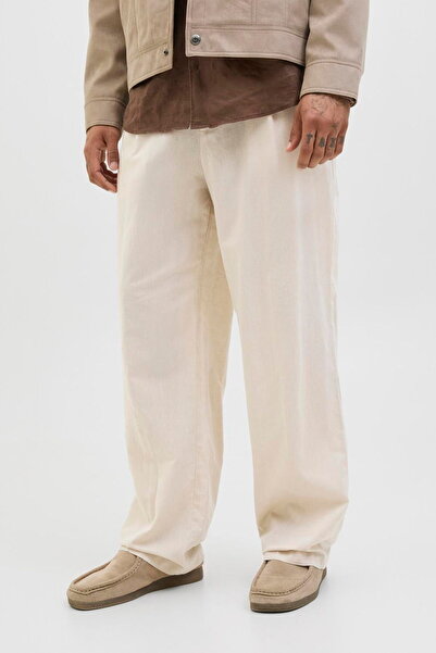 Jack & Jones Erkek Keten Karisimli Pileli Pantolon - Bill