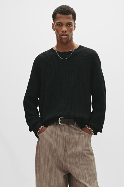 Pull & Bear Gofre örgü kazak