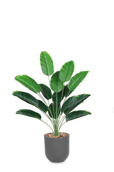 Arma شجرة موز صناعية ذات ملمس طبيعي، ارتفاعها 85 سم