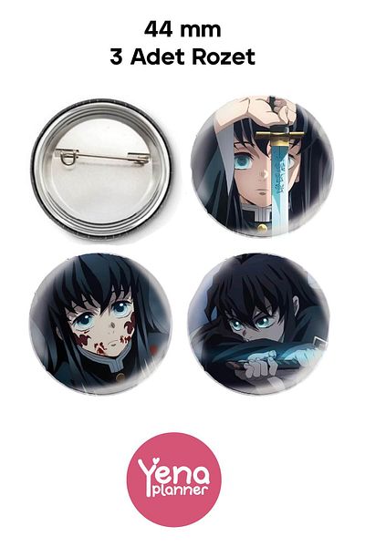 Yenaplanner Demon Slayer 2 Bag Ornament / Badge Set