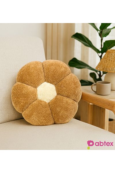 Pabtex Daisy Shaped Plush Pillow for Home and Room Decoration 40 cm