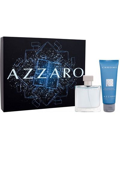 Azzaro , Chrome Eau de Toilette - Apa de Toaleta 50 ml + Gel de Dus Corp si Par 75 ml