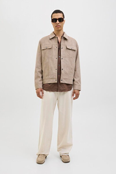 Jack & Jones Erkek Keten Karisimli Pileli Pantolon - Bill