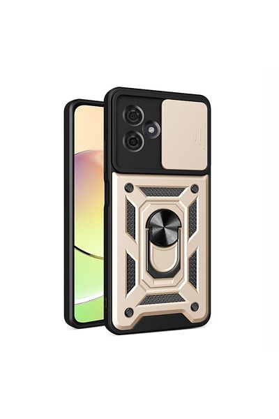Tim High Protection Case for Motorola Moto G54, P61, Thermoresistant Plastic, Supreme Gold