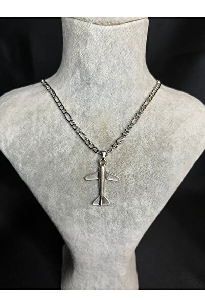 Mos Tespih قلادة من الفولاذ بسلسلة خاصة مع شكل طائرة