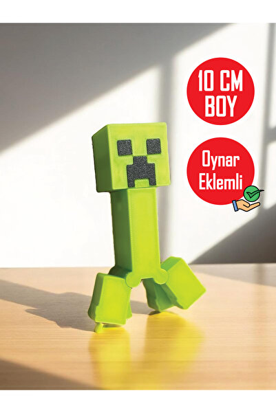 GiginGo Blok Macerası Creeper Figürü Oynar Eklemli - 10cm Büyük Boy