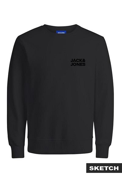 Jack & Jones 12290659 Jorlogo Sweat Black Men's Sweatshirt