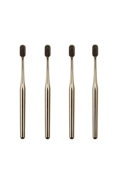 Choice7 4pcs GB Luxury soft toothbrush men women adult tooth brush Gold Silve...