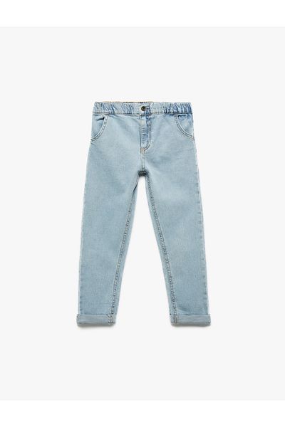 Koton Cotton Relax Fit Denim Trousers