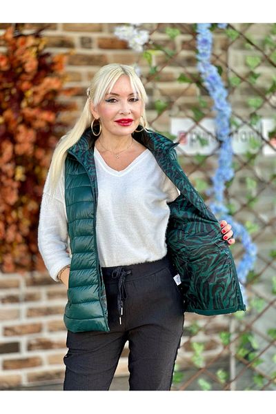 Punta Otantik N2921 Italian Lined Vest Green
