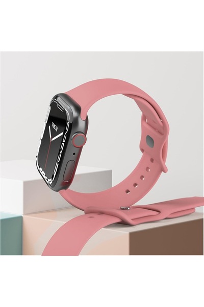 Danex Curea compatibilă pentru Apple Watch 1/2/3/4/5/6/7/8/9/10/SE/SE 2 38/40/41/42mm, O26, silicon flexibil, pudră
