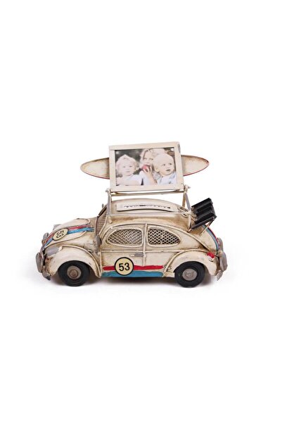 Genel Markalar Dekoratif Metal Araba Çerçeveli Ve Kumbaralı Hediyelik (3092Ws...