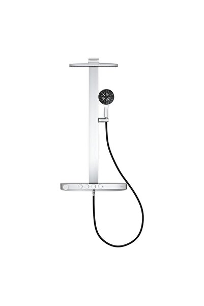 Grohe Rainshower Aqua Pure Duvara Monte Termostatik Bataryalı Duş Sistemi Siyah/Krom - 100961KI00