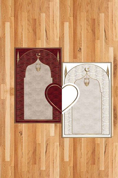 FOREVER ALDORA Double Non-Painful Soft Prayer Rug Set and Prayer Mat