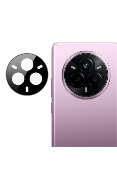 Stef's Cat Protecție cameră pentru Realme 14 Pro, N36, sticlă securizată, neagră