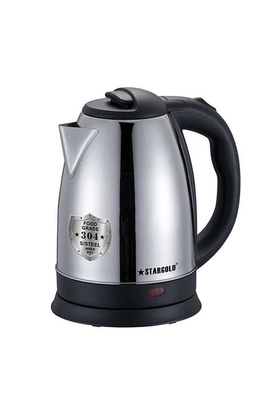 Stargold 1.8 Liter Automatic Turn-Off Electric Kettle 2200W High-Grade 304 Stainless Steel, AC 220-2