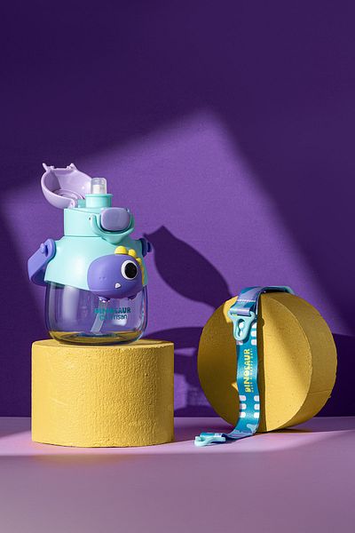 Emsan Dino Water Bottle Purple 650 ml