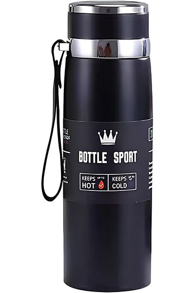 Twisoo Large Capacity Stainless Steel Vacuum Flask with Strap – 800ml Leak-Proof Insulated Thermos