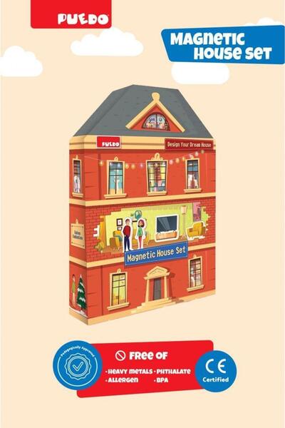 PUEDO TOYS Magnetic EVA Foam Game, Build Your House,
