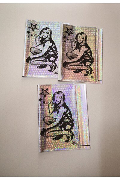 dönmezler kırtasiye A5 Metalik Hologramlı Hazır Defter Kabı Karton Kapak Okul...