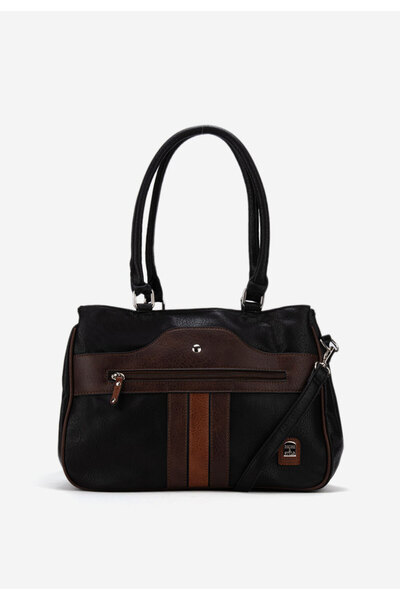 B T Shoes Černá rukojeť kabelky Moriena V3