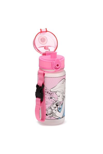 ASTERİX Pop top water bottle, for children, Falbala and Idefix, Asterix license, Ecozen, BPA free, 350 ml