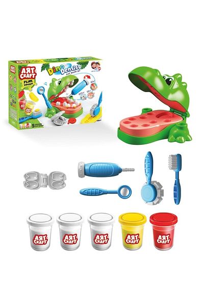ANGMAD Plasticine set with Dinosaur at the dentist