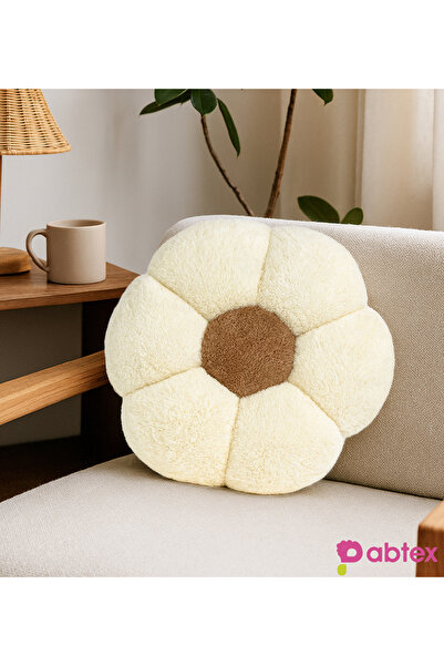 Pabtex Pernă decorativă din pluș cu flori – Accesoriu modern și elegant pentr...
