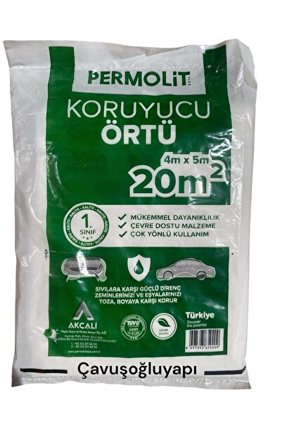 Permolit Hışır Örtü Eşya ve Araç Koruma Örtüsü Hışır Örtü Boya Badana Örtüsü Toz Koruma Örtüsü 20m²