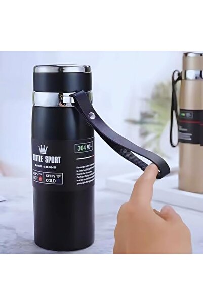 Twisoo Large Capacity Stainless Steel Vacuum Flask with Strap – 800ml Leak-Proof Insulated Thermos