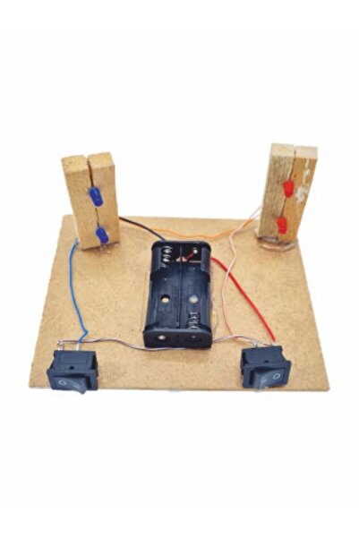 okularenkkat Led Lamba Elektrik Deney Seti Çift Anahtarlı 2 Adet Pil Dahil