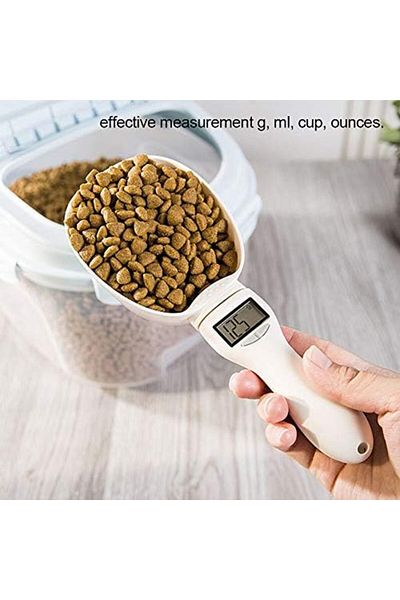 MACON Digital Pet Food Measuring Scale 800 g / 250 ml with Clear Display Compact Precision