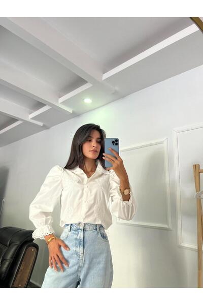 şev butik Fisto Prenses Nakış Detaylı Gömlek