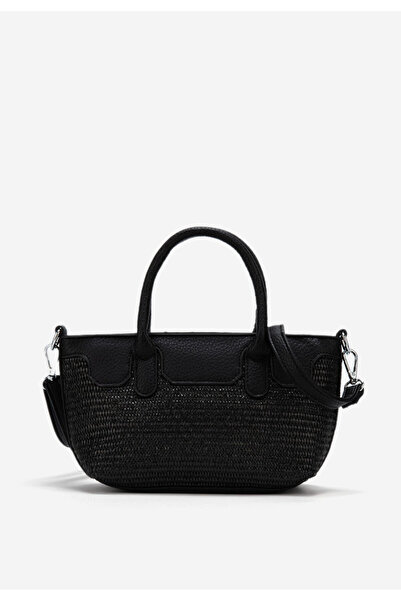 B T Shoes Černá rukojeť kabelky Franka