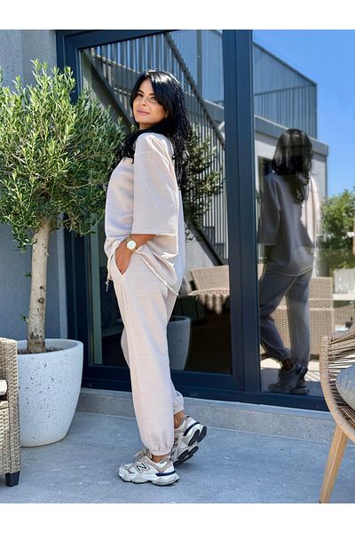 RAMONA BADESCU EXCLUSIVE Two-Piece Tracksuit with Loose Top and Cuffed Pants