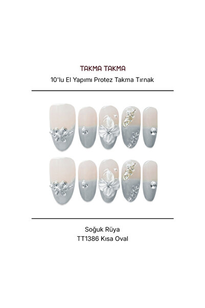 Takma Takma S Beden 10'lu Mavi Kısa Oval TT1386 Tekrar Kullanılabilir Protez ...