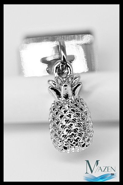 MAZEN Pineapple Dangle Charm |   Italian Bracelet Compatible |   Italian Charm Women's Jewelry Accessory